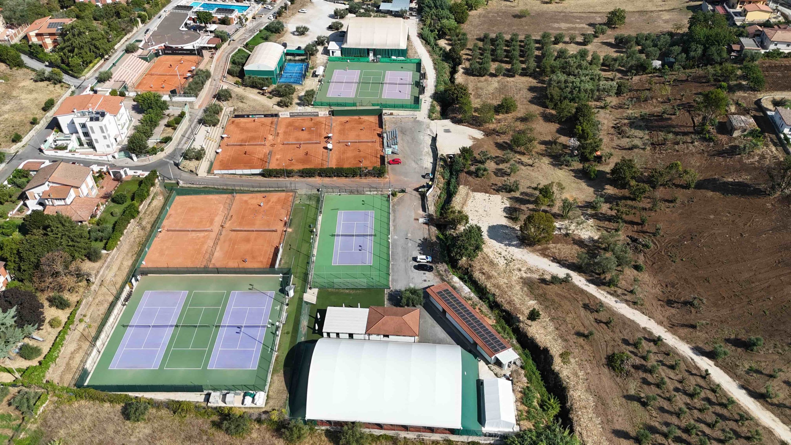 Colle Degli Dei — aerial view of the courts